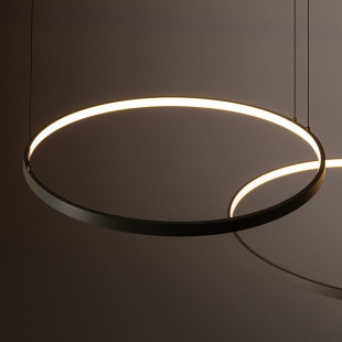 Lampa wisząca 3 okręgi nowoczesne Circolo 125cm LED 3000K 60/45/30cm oliwkowa Nowodvorski