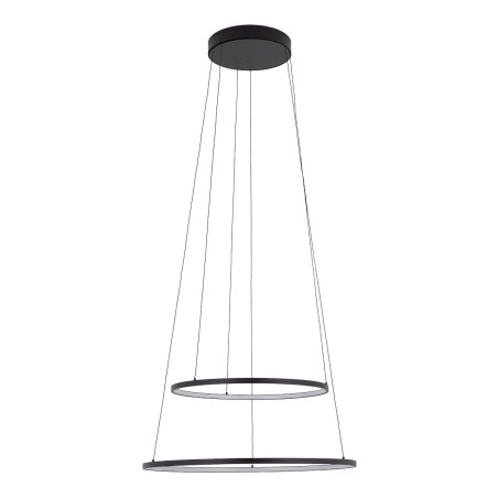 Lampa wisząca 2 okręgi nowoczesne Circolo Power 60cm LED 3000K 45/60 czarna Nowodvorski