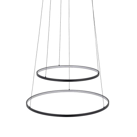 Lampa wisząca 2 okręgi nowoczesne Circolo Power 60cm LED 3000K 45/60 czarna Nowodvorski