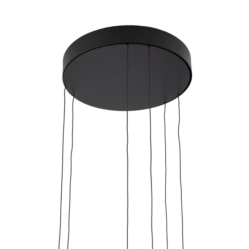 Lampa wisząca 2 okręgi nowoczesne Circolo Power 60cm LED 3000K 45/60 czarna Nowodvorski