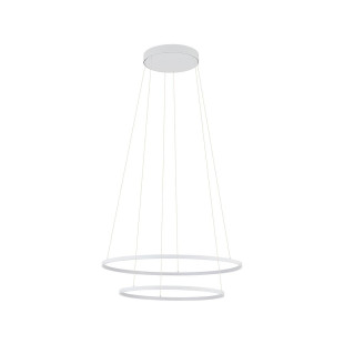 Lampa wisząca 2 okręgi nowoczesne Circolo Power 60cm LED 3000K 45/60 biała Nowodvorski