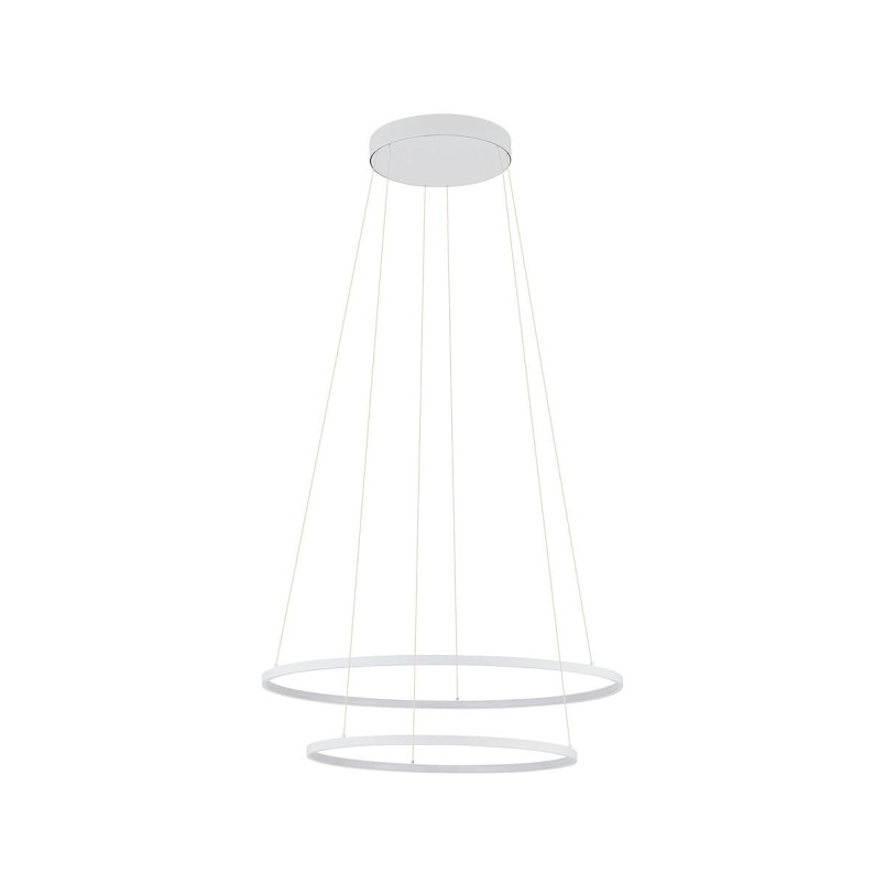 Lampa wisząca 2 okręgi nowoczesne Circolo Power 60cm LED 3000K 45/60 biała Nowodvorski