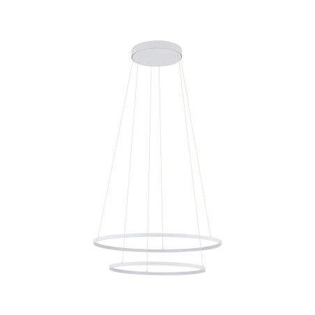 Lampa wisząca 2 okręgi nowoczesne Circolo Power 60cm LED 3000K 45/60 biała Nowodvorski