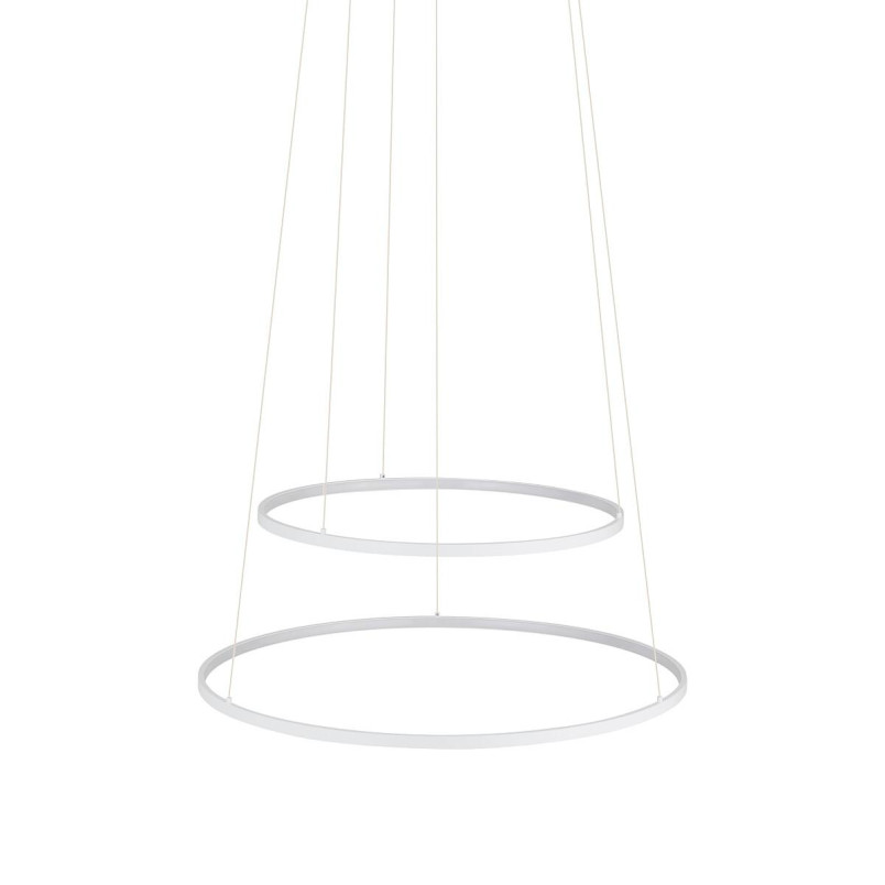 Lampa wisząca 2 okręgi nowoczesne Circolo Power 60cm LED 3000K 45/60 biała Nowodvorski
