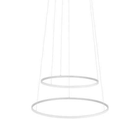 Lampa wisząca 2 okręgi nowoczesne Circolo Power 60cm LED 3000K 45/60 biała Nowodvorski