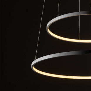 Lampa wisząca 2 okręgi nowoczesne Circolo Power 60cm LED 3000K 45/60 biała Nowodvorski