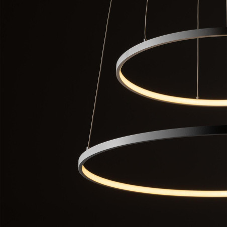 Lampa wisząca 2 okręgi nowoczesne Circolo Power 60cm LED 3000K 45/60 biała Nowodvorski