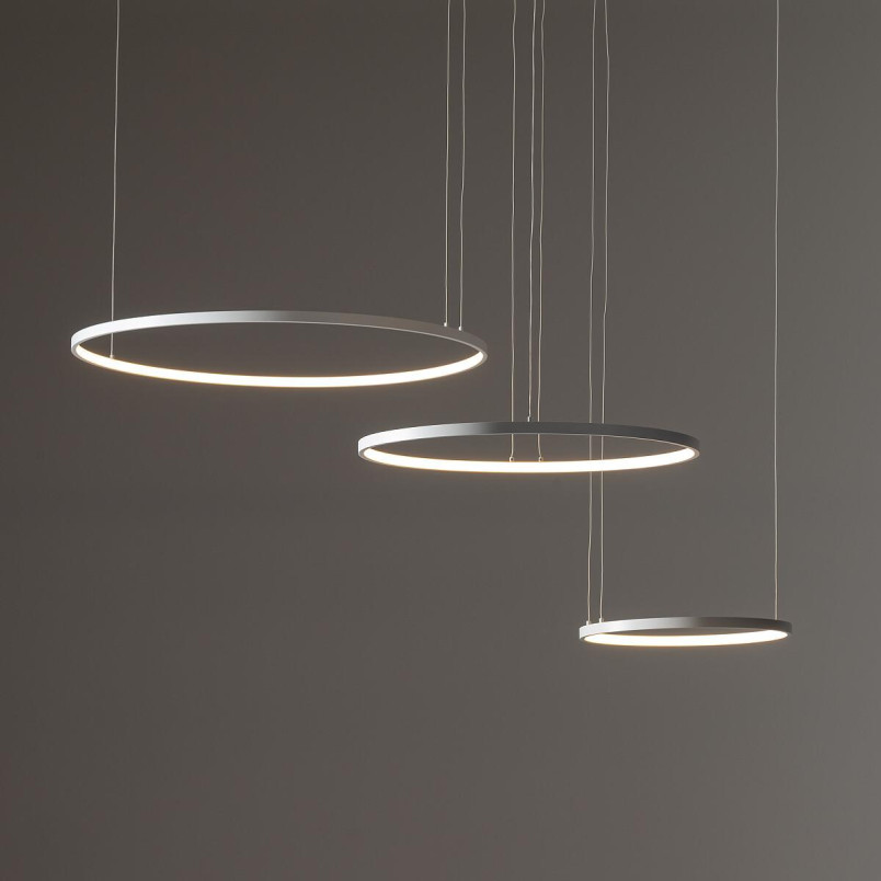 Lampa wisząca 3 okręgi nowoczesne Circolo Power 125cm LED 3000K 60/45/30cm biała Nowodvorski