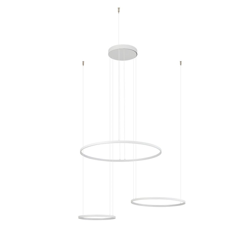 Lampa wisząca 3 okręgi nowoczesne Circolo Power 125cm LED 3000K 60/45/30cm biała Nowodvorski