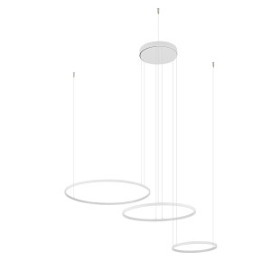 Lampa wisząca 3 okręgi nowoczesne Circolo Power 125cm LED 3000K 60/45/30cm biała Nowodvorski