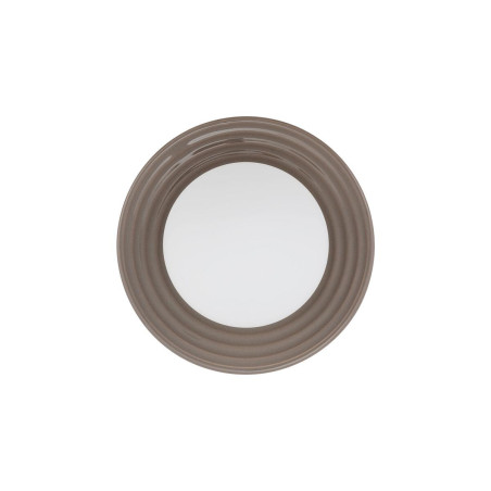 Kinkiet okrągły ceramiczny ze szklaną kulą Clay 16cm biały / brąz Nowodvorski