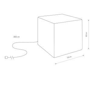 Lampa ogrodowa kostka Cumulus Cube 59cm biała Nowodvorski