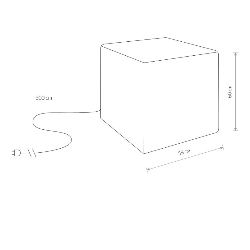 Lampa ogrodowa kostka Cumulus Cube 59cm biała Nowodvorski