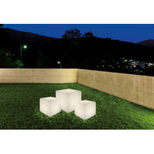 Lampa ogrodowa kostka Cumulus Cube 59cm biała Nowodvorski