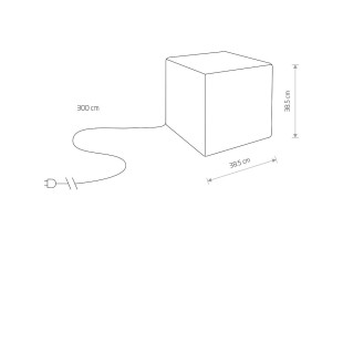 Lampa ogrodowa kostka Cumulus Cube 38,5cm biała Nowodvorski