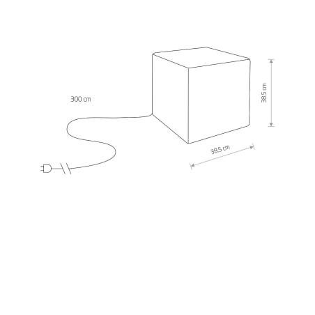 Lampa ogrodowa kostka Cumulus Cube 38,5cm biała Nowodvorski