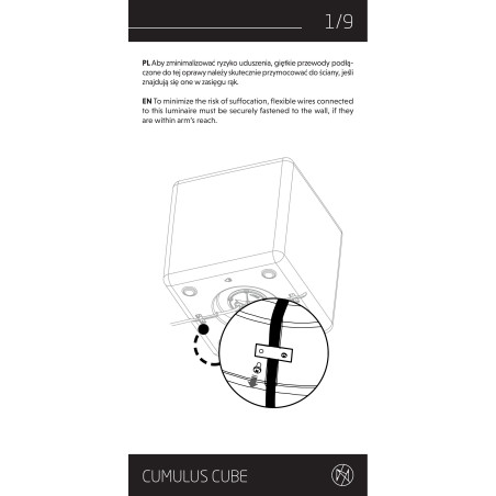 Lampa ogrodowa kostka Cumulus Cube 38,5cm biała Nowodvorski