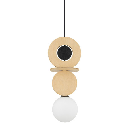 Lampa wisząca kula z dekoracyjnymi elementami Drops Wood A 16cm sklejka Nowodvorski
