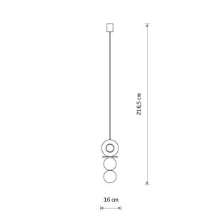 Lampa wisząca kula z dekoracyjnymi elementami Drops Wood A 16cm sklejka Nowodvorski