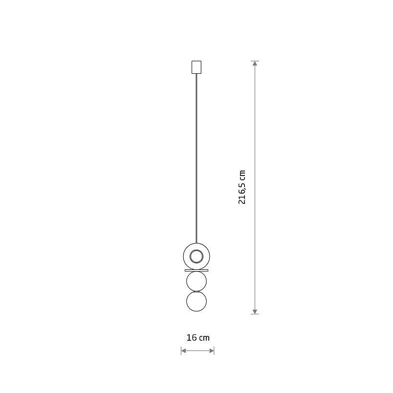 Lampa wisząca kula z dekoracyjnymi elementami Drops Wood A 16cm sklejka Nowodvorski