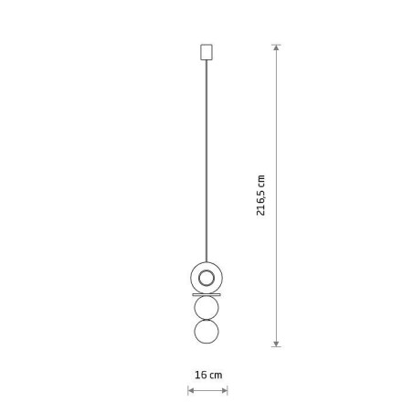 Lampa wisząca kula z dekoracyjnymi elementami Drops Wood A 16cm sklejka Nowodvorski