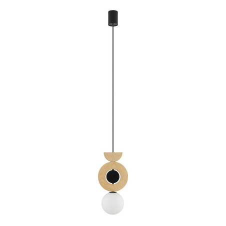 Lampa wisząca kula z dekoracyjnymi elementami Drops Wood B 16cm sklejka Nowodvorski