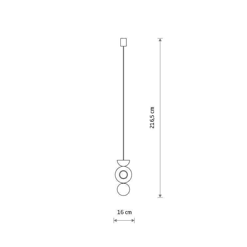 Lampa wisząca kula z dekoracyjnymi elementami Drops Wood B 16cm sklejka Nowodvorski