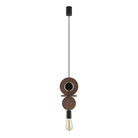 Lampa wisząca z dekoracyjnymi elementami Drops Wood C 16cm ciemne drewno Nowodvorski