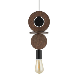 Lampa wisząca z dekoracyjnymi elementami Drops Wood C 16cm ciemne drewno Nowodvorski