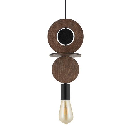Lampa wisząca z dekoracyjnymi elementami Drops Wood C 16cm ciemne drewno Nowodvorski
