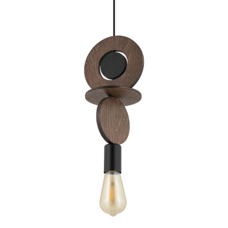 Lampa wisząca z dekoracyjnymi elementami Drops Wood C 16cm ciemne drewno Nowodvorski