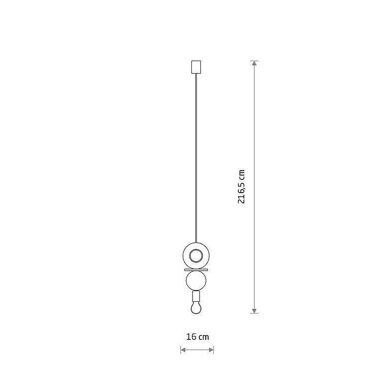 Lampa wisząca z dekoracyjnymi elementami Drops Wood C 16cm ciemne drewno Nowodvorski