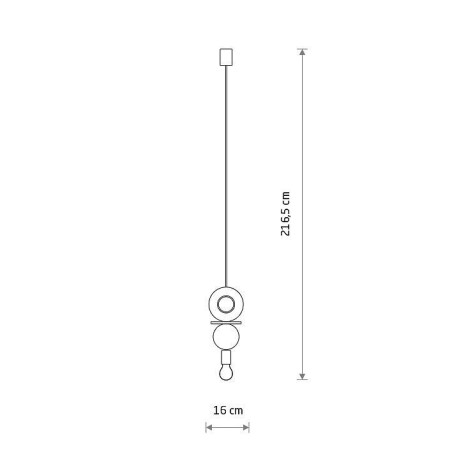 Lampa wisząca z dekoracyjnymi elementami Drops Wood C 16cm ciemne drewno Nowodvorski