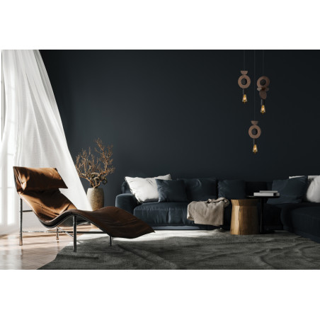 Lampa wisząca z dekoracyjnymi elementami Drops Wood C 16cm ciemne drewno Nowodvorski