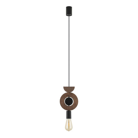 Lampa wisząca z dekoracyjnymi elementami Drops Wood D 16cm ciemne drewno Nowodvorski