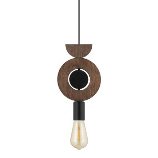 Lampa wisząca z dekoracyjnymi elementami Drops Wood D 16cm ciemne drewno Nowodvorski