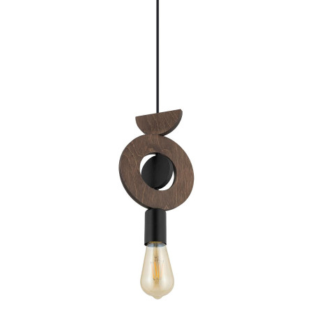 Lampa wisząca z dekoracyjnymi elementami Drops Wood D 16cm ciemne drewno Nowodvorski