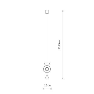 Lampa wisząca z dekoracyjnymi elementami Drops Wood D 16cm ciemne drewno Nowodvorski