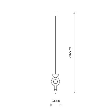 Lampa wisząca z dekoracyjnymi elementami Drops Wood D 16cm ciemne drewno Nowodvorski