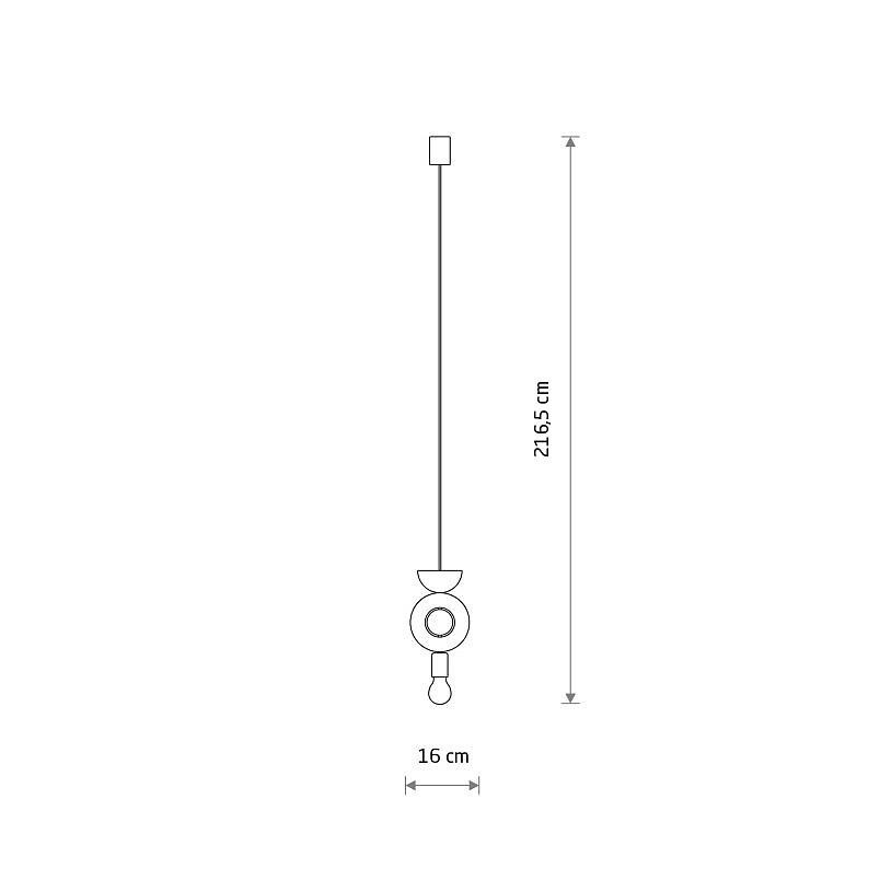 Lampa wisząca z dekoracyjnymi elementami Drops Wood F 16cm czarno-złota Nowodvorski