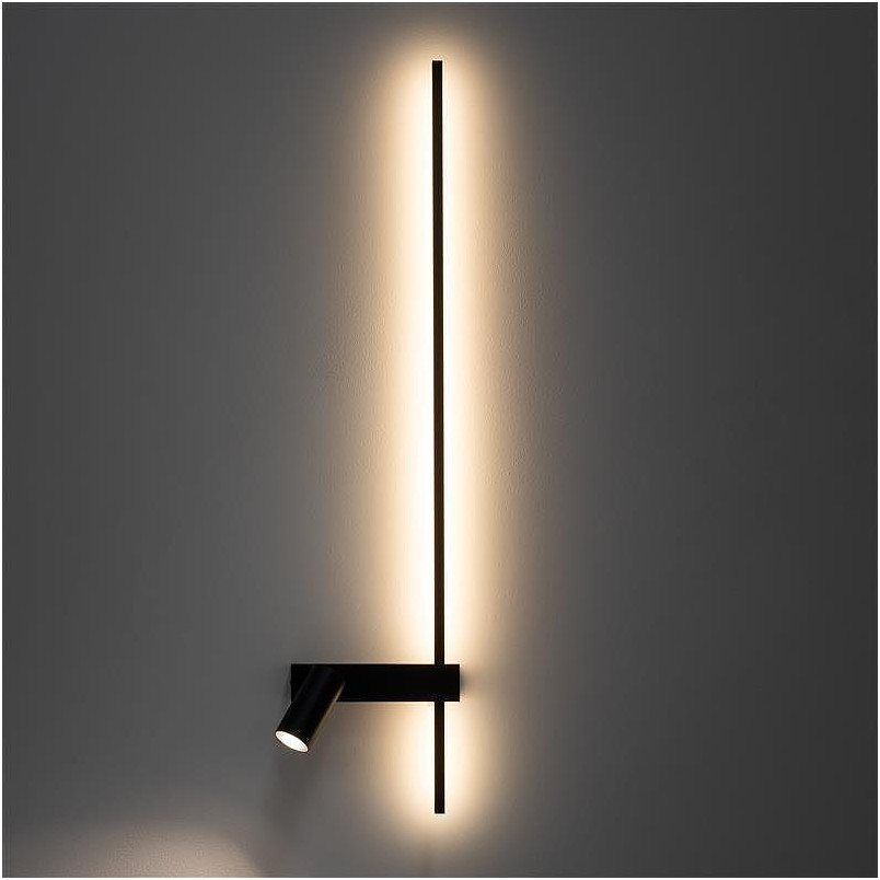 Kinkiet pionowy z reflektorkiem Easy Right LED 3000K czarny Nowodvorski