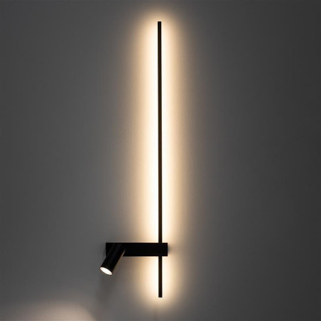 Kinkiet pionowy z reflektorkiem Easy Right LED 3000K czarny Nowodvorski