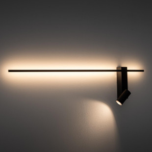 Kinkiet pionowy z reflektorkiem Easy Right LED 3000K czarny Nowodvorski