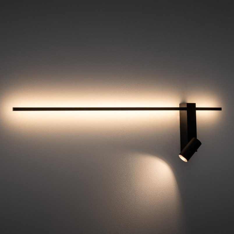 Kinkiet pionowy z reflektorkiem Easy Right LED 3000K czarny Nowodvorski