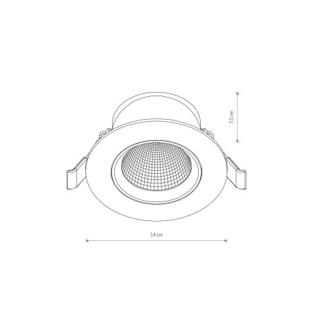 Lampa spot - podtynkowa Egina 14cm LED 15W 3000K czarna Nowodvorski