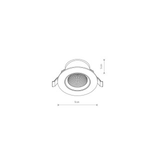 Lampa spot - podtynkowa Egina 9cm LED 5W 3000K czarna Nowodvorski