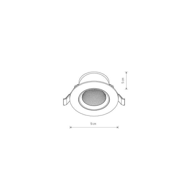 Lampa spot - podtynkowa Egina 9cm LED 5W 4000K czarna Nowodvorski