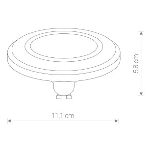 Żarówka ES111 LED lens 3000K 11,1cm czarna Nowodvorski
