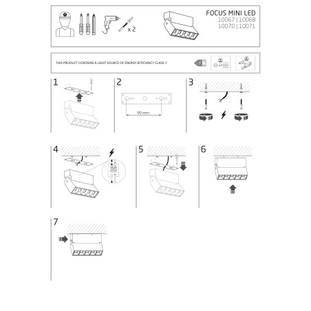 Reflektor sufitowy Focus Mini LED 10W 4000K czarny Nowodvorski