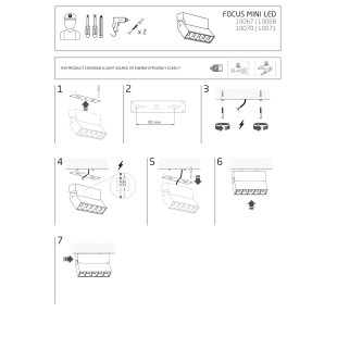 Reflektor sufitowy Focus Mini LED 10W 4000K biały Nowodvorski